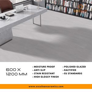 A prueba de arañazos, gris claro oscuro, superficie mate, aspecto rico, 60x120, porcelana, cerámica, cocina, baño, Material de construcción, a prueba de agua - Product Image 6