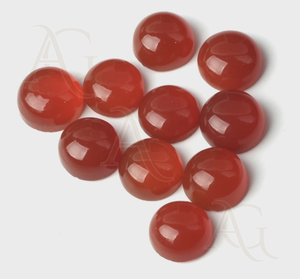 พลอยโมราสีแดงธรรมชาติอัญมณีทรงหลังเบี้ยทรงกลม10มม. - Product Image 4