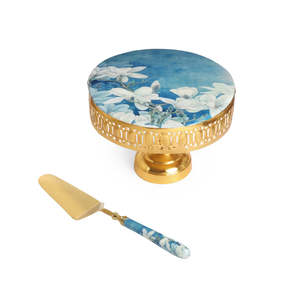 Soporte de pastel de madera de la mejor calidad con resina y metal Estilo Ins de alto estilo para fiesta Boda Restaurante Hotel de India - Product Image 2