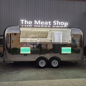 Street Mobile Fast Food Cart by Manufacturer Outdoor <b>Car</b> Trailer <b>Push</b> Truck for Restaurants for Ice Cream in USA - Product Image 1