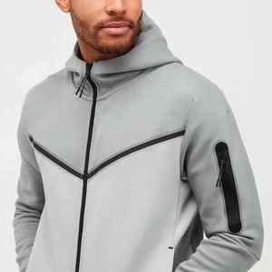 Custom logo Wholesale 100%cotton Plus Size Lightweight Breathable Zipper Grey Tracksuits <b>Trouser</b> Paneled New Fashion - Product Image 4