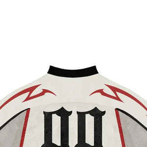 Camiseta de fútbol americano para hombre de poliéster con estampado de logotipo personalizado OEM - Product Image 4