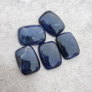 AAA + Qualité Naturel Sodalite Quartz Pierres Précieuses Lâche Noir Carré Coussin Rectangle Cabochon Dos Plat Toutes Tailles-Vente en Gros - Product Image 5