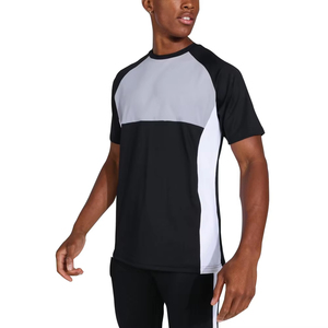 100% High Quality Breathable Material Men's Gym T-Shirt Custom Design with Solid Pattern & <b>Raglan</b> Sleeves <b>Top</b> Manufacturing - Product Image 1