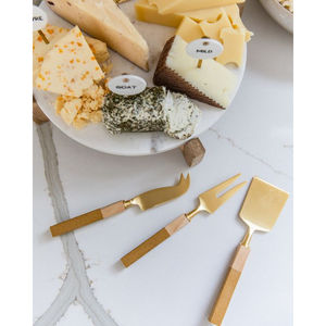 Juego de queso con mango de diseño único, utensilios de cocina hechos a mano de mesa, juego de acero inoxidable para tabla de queso, venta al por mayor - Product Image 6