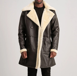 Fabrication professionnelle, veste en cuir pour homme de qualité supérieure, col montant classique, imperméable, respirante, saison hivernale, personnalisable - Product Image 1
