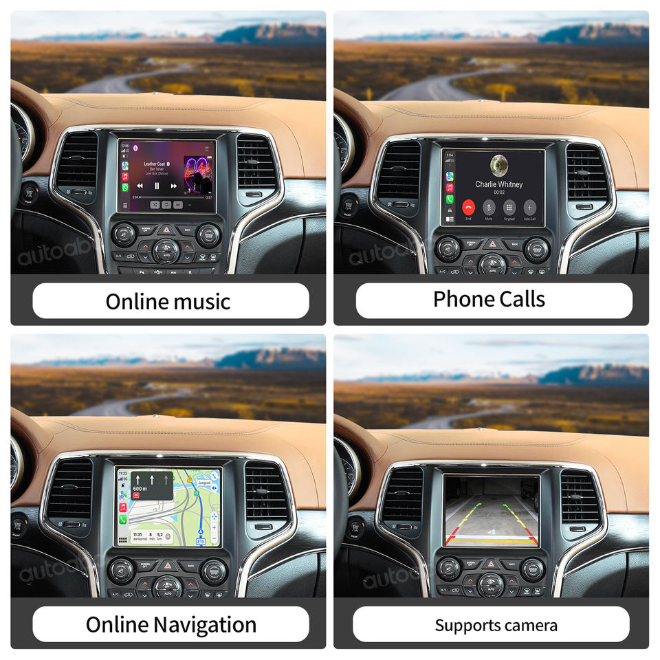 AUTOABC Wireless CarPlay Adapter for Jeep/Dodge/Chrysler, Android Auto ...