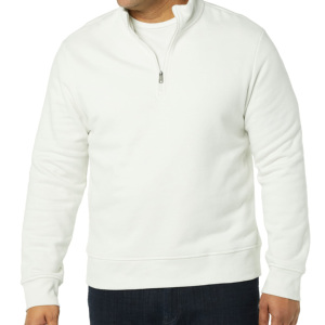 Pull en maille unisexe à col roulé, coupe classique, en molleton de coton personnalisé, avec fermeture éclair 1/4, idéal pour l'hiver – Modèle OEM - Product Image 5