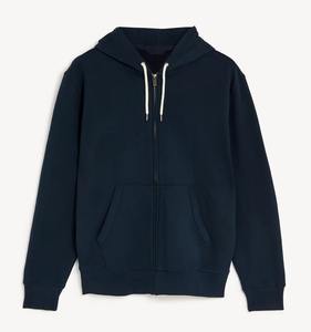 Sweat à capuche zippé surdimensionné pour homme en molleton épais avec logo personnalisé, 100 % coton, broderie technique, grandes tailles - Product Image 5