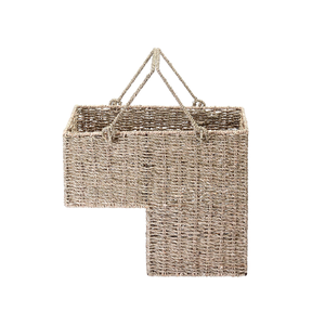 Cesta de Escalera Tejida a Mano de Pasto Marino Natural con Asas, Organizador de Almacenamiento en Forma de L, Venta al por Mayor desde Vietnam - Product Image 2