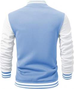 Chaqueta Universitaria de Béisbol Personalizada de Alta Calidad, Unisex, de Lona, Resistente al Viento, Transpirable, con Logotipo Frontal de Primavera - Product Image 2