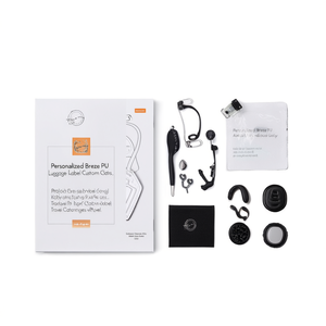 Étiquettes de bagages personnalisées en PU Breeze avec kits de voyage et gadgets sur mesure - Product Image 3