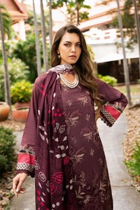 Collection Été 2025 : Nouveaux Salwar Kameez en Lawn pour Femmes, Motif Uni avec Diamants, Style Pakistanais, Vêtements Desi - Product Image 4