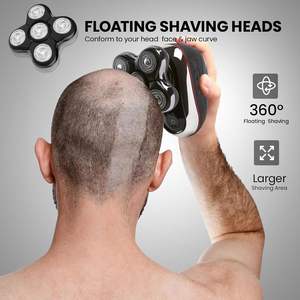 Tête de rasoir de rechange à cinq lames, étanche IPX7, pour rasoir rotatif électrique, utilisation humide/sèche, triple lame, lavable - Product Image 5