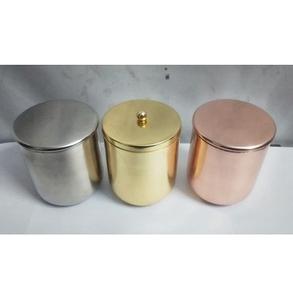 Wholesale Prices Decorative Metal <b>Candle</b> Jar With Lid for Home & Christmas Tabletop Decoration <b>Gold</b> <b>Candle</b> Jar - Product Image 3
