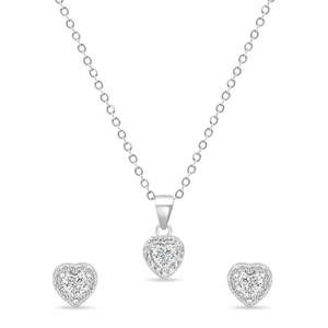 Zarkan Adorable One, Juego de Joyería de Plata Chapada en Oro de 18K con Circonita y Perla para Boda o Regalo - Product Image 3