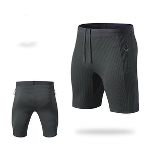 Quick Dry Corduroy Solid Custom Logo Design <b>Compression</b> Outdoor Sports Gym <b>Shorts</b> for <b>Men</b> - Product Image 2
