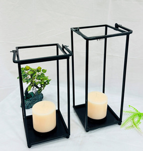 Juego de 2 candelabros de Metal Vintage gótico, centro de mesa de comedor decorativo alto para uso doméstico, chimenea, sala de estar, negro - Product Image 1