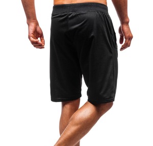 Shorts de sport pour hommes 100 % coton, personnalisables avec logo frontal, couleur unie, écologiques, séchage rapide, respirants, taille élastique, taille mi-haute - Product Image 4