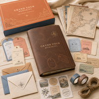 LABON - Kit de Inicio de Diario de Viaje Personalizado A5 Grand Tour Memories, Juego de Cuadernos para Oficina, Escuela, Diario, Regalo Empresarial