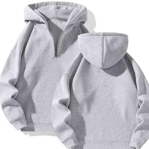 Vente en gros Logo personnalisé de haute qualité 100% coton Personnaliser 3d Embossé Épais Surdimensionné Streetwear Plain Pullover Hoodie Pour Hommes - Product Image 1