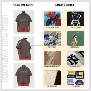 2025 High Quality Cotton Oversized <b>T</b> <b>shirt</b> Vintage Drop Shoulder luxury <b>Heavy</b> Weight Custom Boxy Cropped <b>T</b> <b>Shirt</b> Men All Sizes - Product Image 6