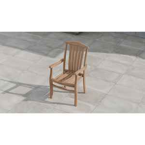 Chaises de jardin empilables en teck Fraser avec finition naturelle - Product Image 5