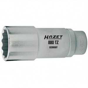 Hazet 3/8'' Long Metric Square <b>12</b>-<b>Point</b> <b>Socket</b> with Traction Profile - Product Image 2