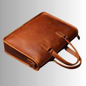 Luxury Fashion Leather Briefcase Men Genuine Cowhide Large Capacity <b>Laptop</b> <b>Bag</b> Customizable Business Nylon Soft <b>Bag</b> Cotton - Product Image 3