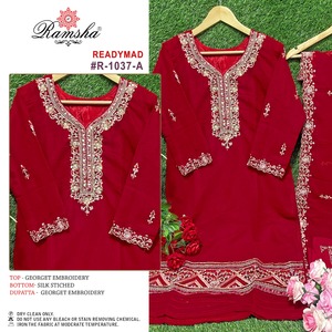 ชุดสูทปากีสถานและอินเดียแบบสวยหรูชุดปากีสถานสำหรับงานแต่งงานและชุดสวมใส่กลางแจ้ง - Product Image 2