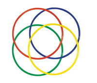 Aros de Gimnasia HRM de Hierro de 19 mm, con Juntas Soldadas, Desmontables, Ajustables, Impermeables, Ligeros y Portátiles para Niños