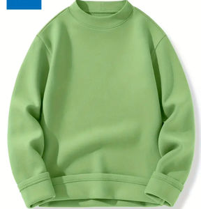 Sweat-shirt d'hiver décontracté pour homme à manches longues en polaire, doux, extensible, respirant, couleur unie, avec logo personnalisé, pull à demi-zip - Product Image 1