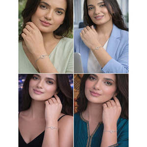 Pulsera de tenis de oro de 14K con diamantes y perlas, chapada en rodio sobre plata 925, para cada momento y para ti! Regalo - Product Image 4