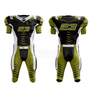 Uniforme personalizable de fútbol americano para hombres adultos transpirable 100% poliéster logotipo personalizado y conjunto de colores - Product Image 1