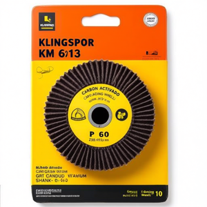 KLINGSPOR KM 613 ใบเจียรแบบพัด 30xH15 มม. ความหยาบ 60 คอรันดัมพร้อมก้าน- 6 มม. แพ็ค 10 ชิ้น - Product Image 3
