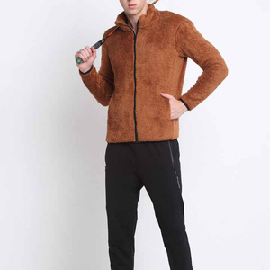 Nuevo artículo impreso logotipo personalizado en lana hombres Sherpa chaquetas superventas térmica 100% algodón hombres Sherpa sudaderas con capucha zip completo US - Product Image 4