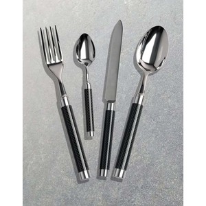 La vaisselle plate de luxe résistante forgée à la main dure d'acier inoxydable place la finition argentée qui respecte l'environnement de couverts d'hôtel pour l'utilisation de restaurants - Product Image 3