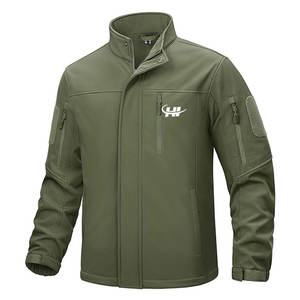 Chaqueta Soft Shell de Alta Calidad para Hombre, Resistente al Agua y al Viento, Transpirable, Ecológica, con Cuello Alto y Logotipo Frontal, Servicio Personalizado OEM - Product Image 1