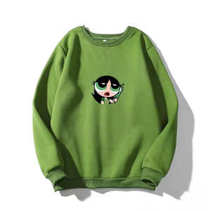 Sudaderas Personalizadas Bordadas para Mujer, Estampado Puff, Cuello Redondo Liso, Sudadera de Algodón con Relieve, Sudadera Holgada con Cuello Redondo para Mujer - Product Image 5