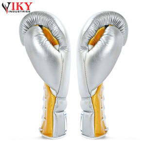 ถุงมือหนังคุณภาพเยี่ยม ทนทาน น้ำหนักเบา สำหรับการฝึกซ้อมและแข่งขัน ขนาด 16 ออนซ์ ผลิตโดย Viky Industries - Product Image 2