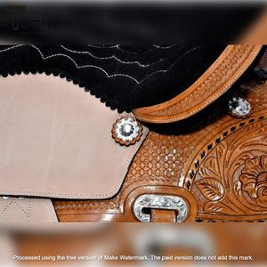 Selle de cheval western florale sculptée à la main en cuir de qualité supérieure, équipement équestre, accessoires pour chevaux, produit équestre - Product Image 2