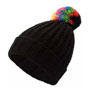 Bonnets de ski pour hommes et femmes de haute qualité 2025, bonnets en acrylique tricotés pour l'hiver, sports de plein air, couleur unie, bonnets pompon unisexes à la mode - Product Image 2