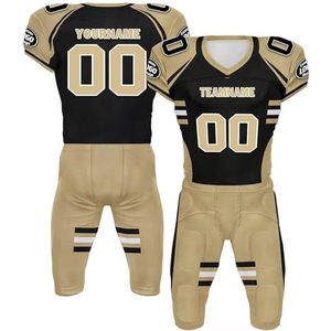 Uniforme de Fútbol Americano Personalizado de Alta Calidad, Jersey con Números y Logotipos Bordados en 3D, Color Personalizado, Logotipo Personalizado, 100% Poliéster - Product Image 2