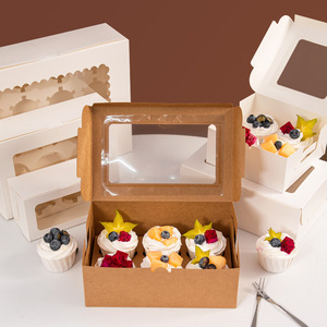 Boîte à pâtisserie jetable écologique et recyclable personnalisée, auto-érectible, en papier couché, pour l'emballage alimentaire, le pain et les mini-tartes - Product Image 5