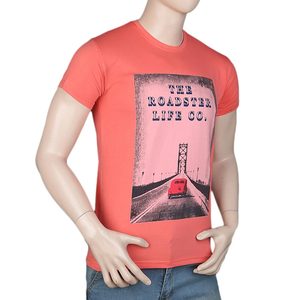 Camiseta estampada de corte ajustado para hombre - Color melocotón - Product Image 1