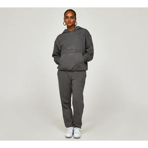 2025 Custom Logo Jogger Tracksuit Set for <b>Women</b> Hooded Sweatshirt and <b>Sweat</b> <b>Pants</b> Eco-Friendly Casual Sweatsuit - Product Image 1