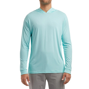 100% poliéster Spandex manga larga rendimiento ropa deportiva ropa de pesca camisas con capucha UPF protección solar pesca con capucha - Product Image 1
