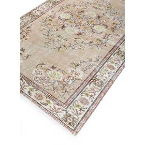 พรมขนสัตว์ลายดอกไม้สไตล์วินเทจ สีเบจและสีน้ำตาล ถักด้วยมือ สำหรับบ้าน ห้องนั่งเล่น ทางเดิน ห้องโถง หรือห้องนอน-Pae-2788 - Product Image 2