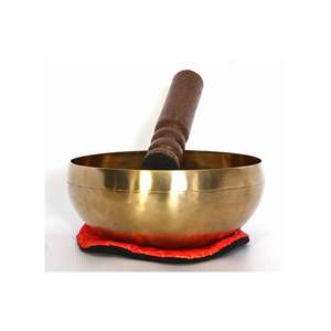 Ensemble de bol chantant spirituel en laiton brillant de haute qualité avec maillet et coussin Relaxation profonde guérison chant sonore - Product Image 4