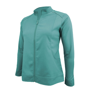 Veste de travail médicale personnalisée en sergé extensible Spandex/Polyester pour femmes, fabrication OEM KATBROS INDUSTRY, pour uniformes de gros - Product Image 4